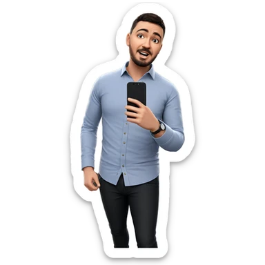 casual portrait of a man sticker