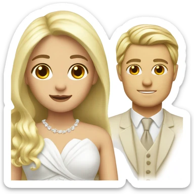 blonde bride long hair and a teacher sticker