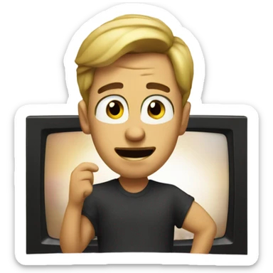 Me watching tv sticker