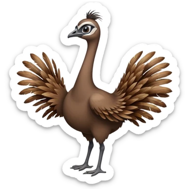 Emu dancing sticker