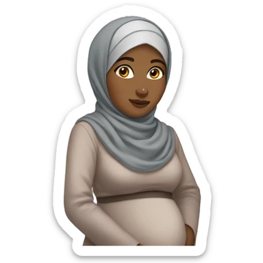 pregnant hijabi sticker