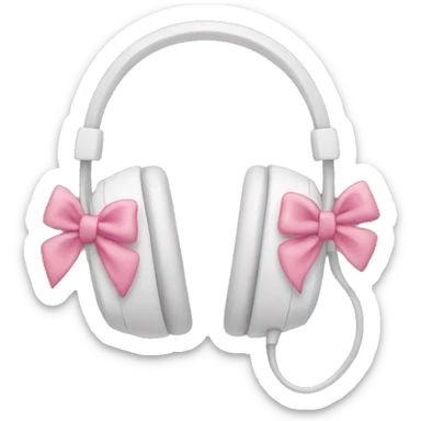 Headphones with bows sticker