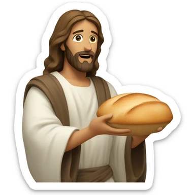 Jesus breaking bread sticker