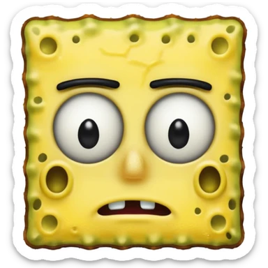 emo spongbob sticker