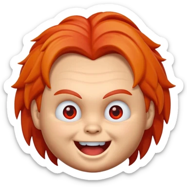 Un emoji de chuky sticker