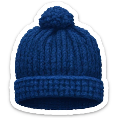 dark blue knitted wool cap piece of clothing sticker