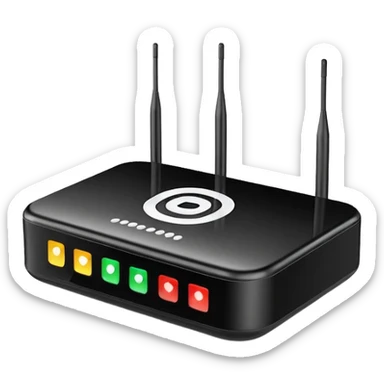 black Wi-Fi router sticker