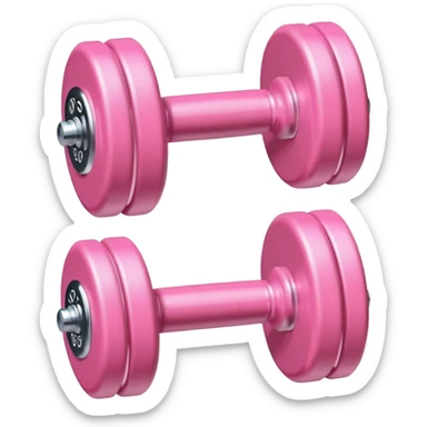 A cute baby pink dumbell sticker