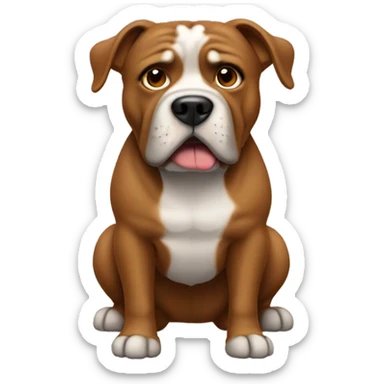 an xl bully dog brown sticker