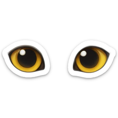 A cat with a weird eye sticker