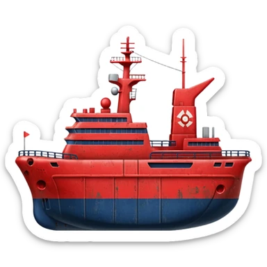 red navy ship sticker
