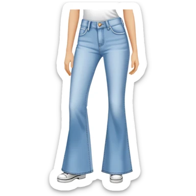 Y2K low rise flared jeans sticker