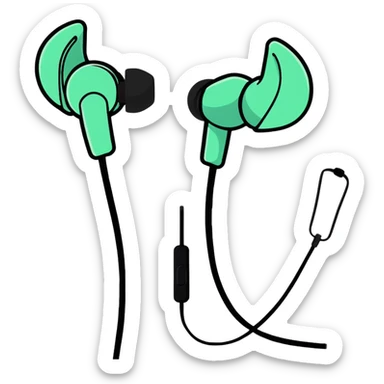 Foam ear buds sticker