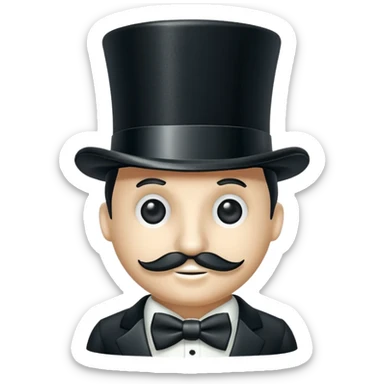 monopoly top hat sticker
