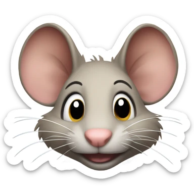 ratty slyly grins plotting sticker
