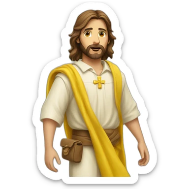 JESUS SCOUT CON PAÑUELO AMARILLO  sticker