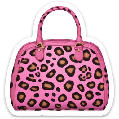 Pink Cheetah print purse  sticker