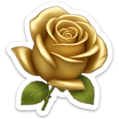 Gold rose sticker