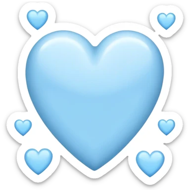 Baby blue hearts sticker