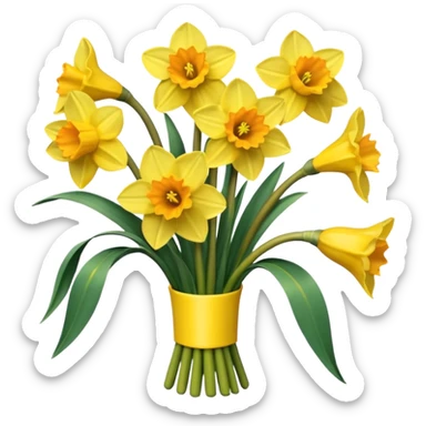 a bunch of daffodils sticker