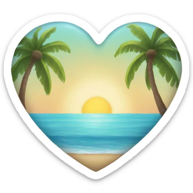 Beach Heart sticker