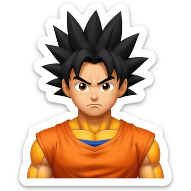 Goku run away  sticker