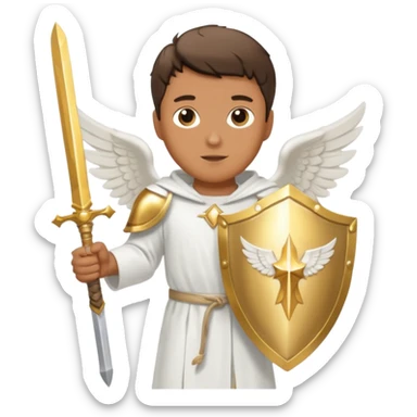 - 🛡️ Shield – symbolizing protection
- ⚔️ Sword – representing spiritual warfare
- 👼 Angel – the heavenly messenger
- ✨ Sparkles – highlighting his glory sticker
