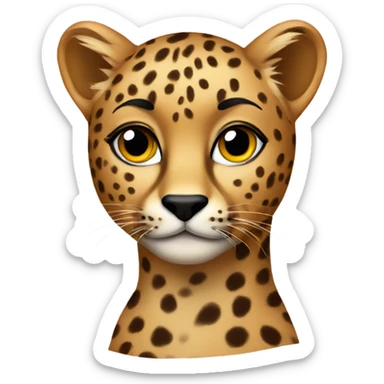 glamour cheetah sticker