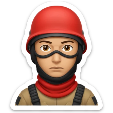 
Iraqi man soldier in helmet and balaclava sticker