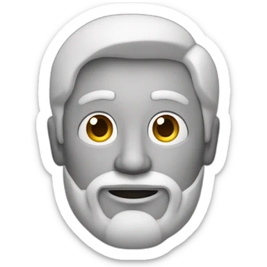 hombre con lente sin cabell bara e anteojos sticker