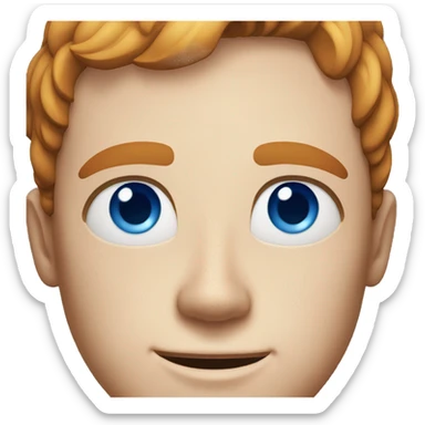  A guy with blue eyes and freckles  sticker