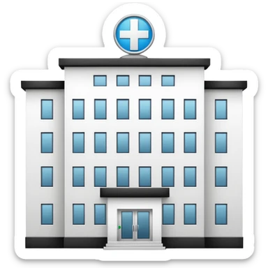 HOSPITAL desde fuera sin cuadro  sticker