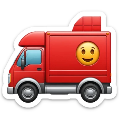 emoji of delivery truck  sticker