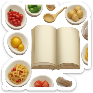 recipes book sticker