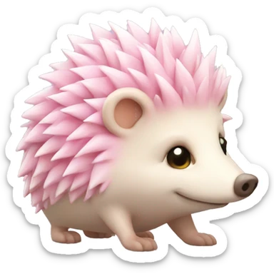 Pastel pink hedgehog  sticker