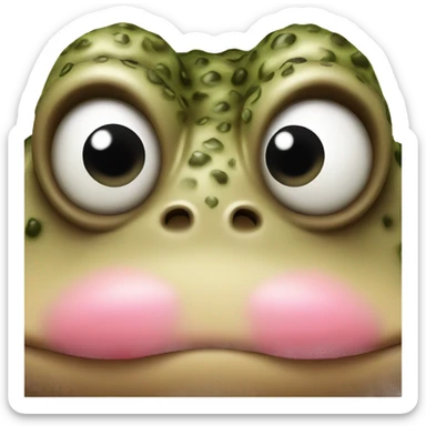 Toad sticking tongue out sticker