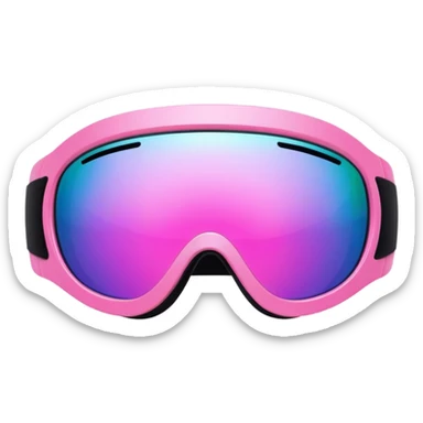 futuristic pink ski visor sunglasses, Y2K fashion, oversized lens sticker