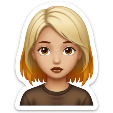 Spit dye girl sticker