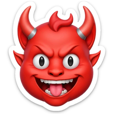 devil face tounge out  sticker