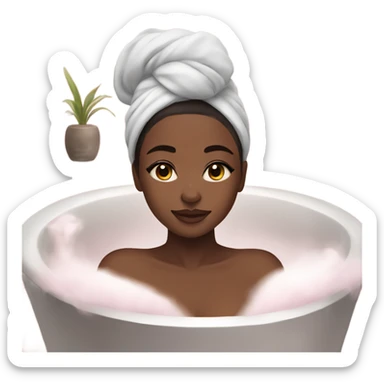 aesthetic girl having a spa day sticker
