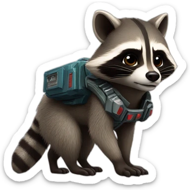 racoon guardian of the galaxy sticker
