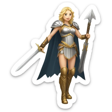 Sfw Caucasian Valkyrie full body  sticker