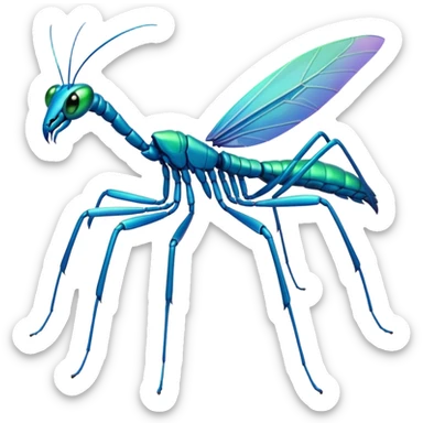 blue mantis sticker