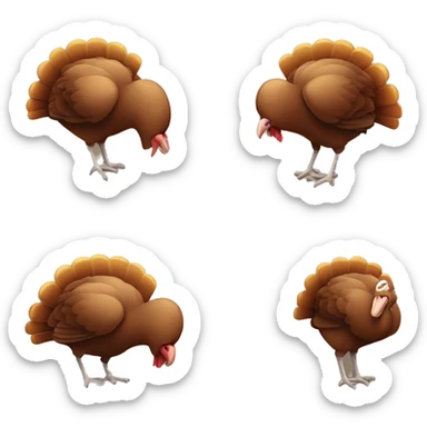 Sleepy turkey sticker