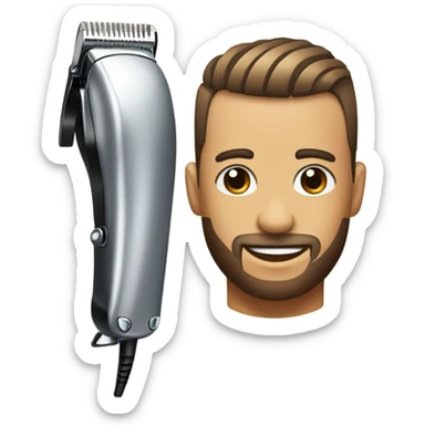 Pair of hair clippers given a fade haircut sticker