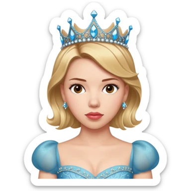 Scarlett Johansson in a princess dres sticker