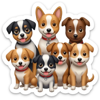 Dog in a gang sticker