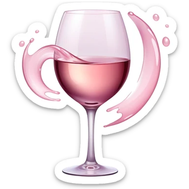 pastel pink wine  sticker