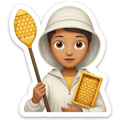 beekeeper white cloth sticker