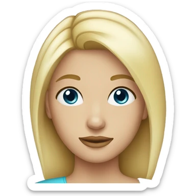 24 year old woman blonde hair blue eyes sticker